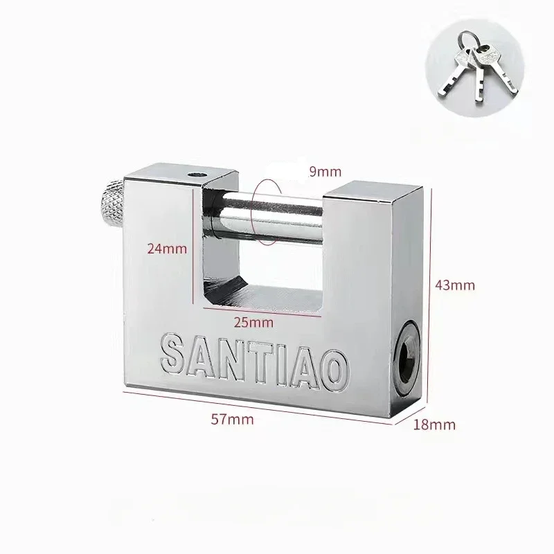 Enhanced Heavy-Duty Rust-Proof D-Shaped Padlock with 3 Keys