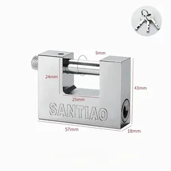 Enhanced Heavy - Duty Rust - Proof D - Shaped Padlock with 3 Keys (L)