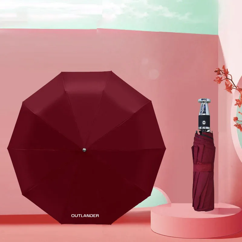 

Автоматический складной зонт для автомобиля, открывающийся Зонт с одним нажатием для автомобильных аксессуаров OUTLANDER