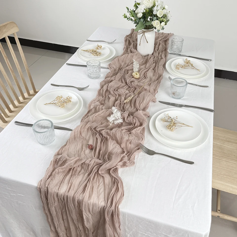 Runner Tavola Oro Rosa 2 pz Runner Oro Rosa Glitter 28 cm x 10m Poliestere Tulle Rotolo Riutilizzabile per Matrimonio, Compleanno, Festa, Natale, Celebrazione