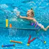 Kids Summer Shark fish Diving Toys Children's Swimming Pool Game Treasure Hunt Diving Torpedo Water Ring Diamond Water Suit Toys 4