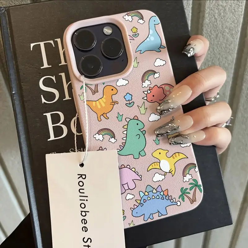Multicolored Little Dinosaur Phone Case - TPU Protective Cover
