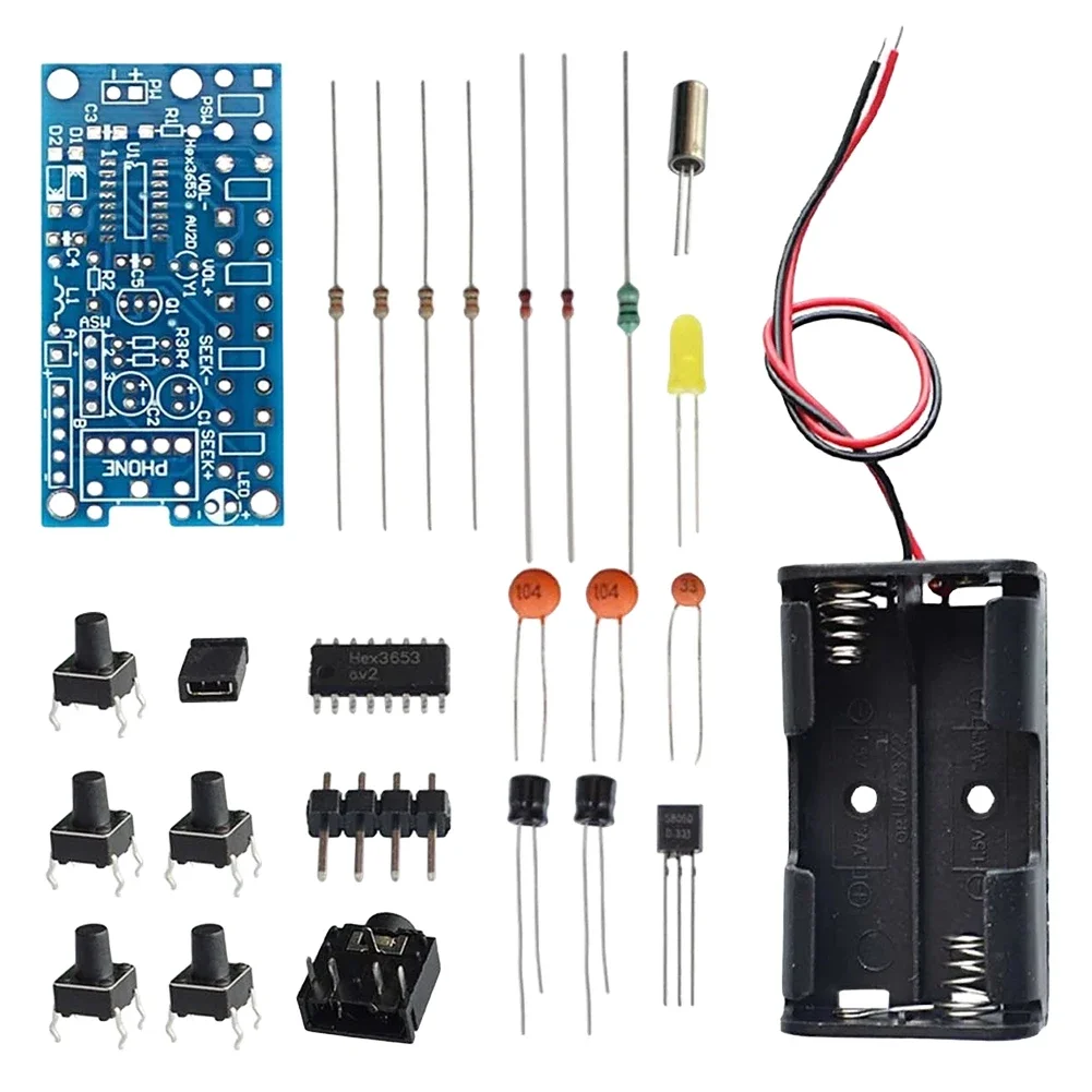무선 스테레오 FM 라디오 수신기 모듈 PCB DIY 라디오 수신기 키트 무선 FM 라디오 키트