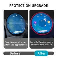 Protecteur d'écran pour Mini Cooper F65 F66 U25 J01 J05 F67 Countryman, contrôle Central de voiture, Navigation, anneau en Silicone, accessoires 2
