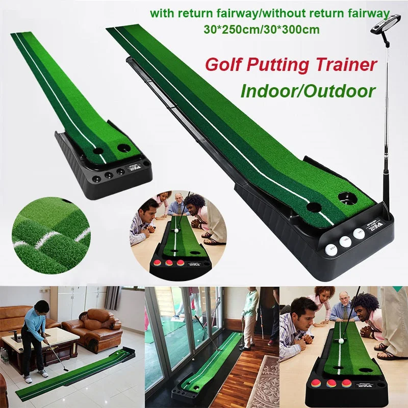 

PGM Ball Return 2.5M/3M Indoor Golf Putting Trainer Portable Golf Practice Putting Mat Golf Putter Green Fairway Trainer