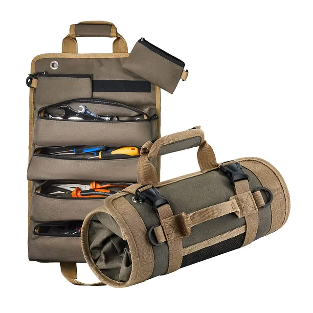 Multi Purpose Hardware Tool Bag Professional Multi Pocket Rolled Portable Storage Bag Rolled Waterproof Storage Bag