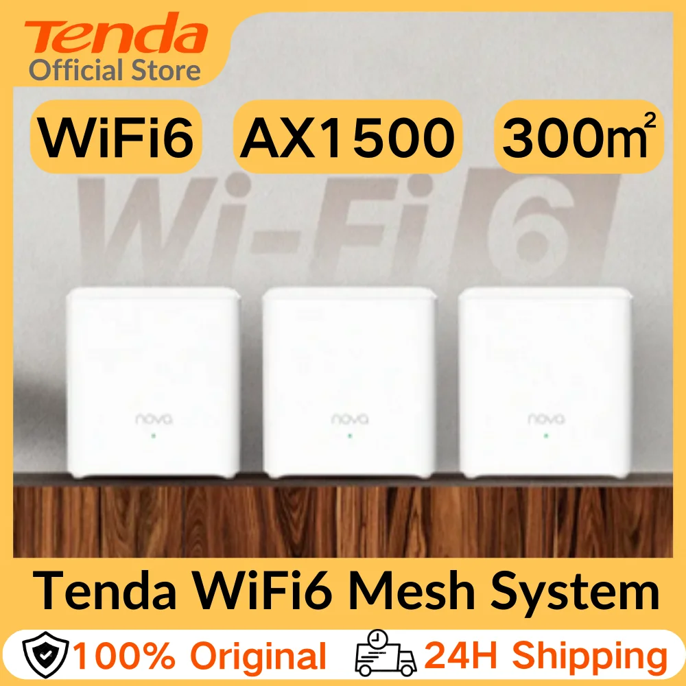 Tenda-Nova MX3 AX1500 Mesh WiFi 6 System, Routeur Gigabit Mesh, 3500 pieds carrés, Réseau maillé pour touristes, 80 revie
