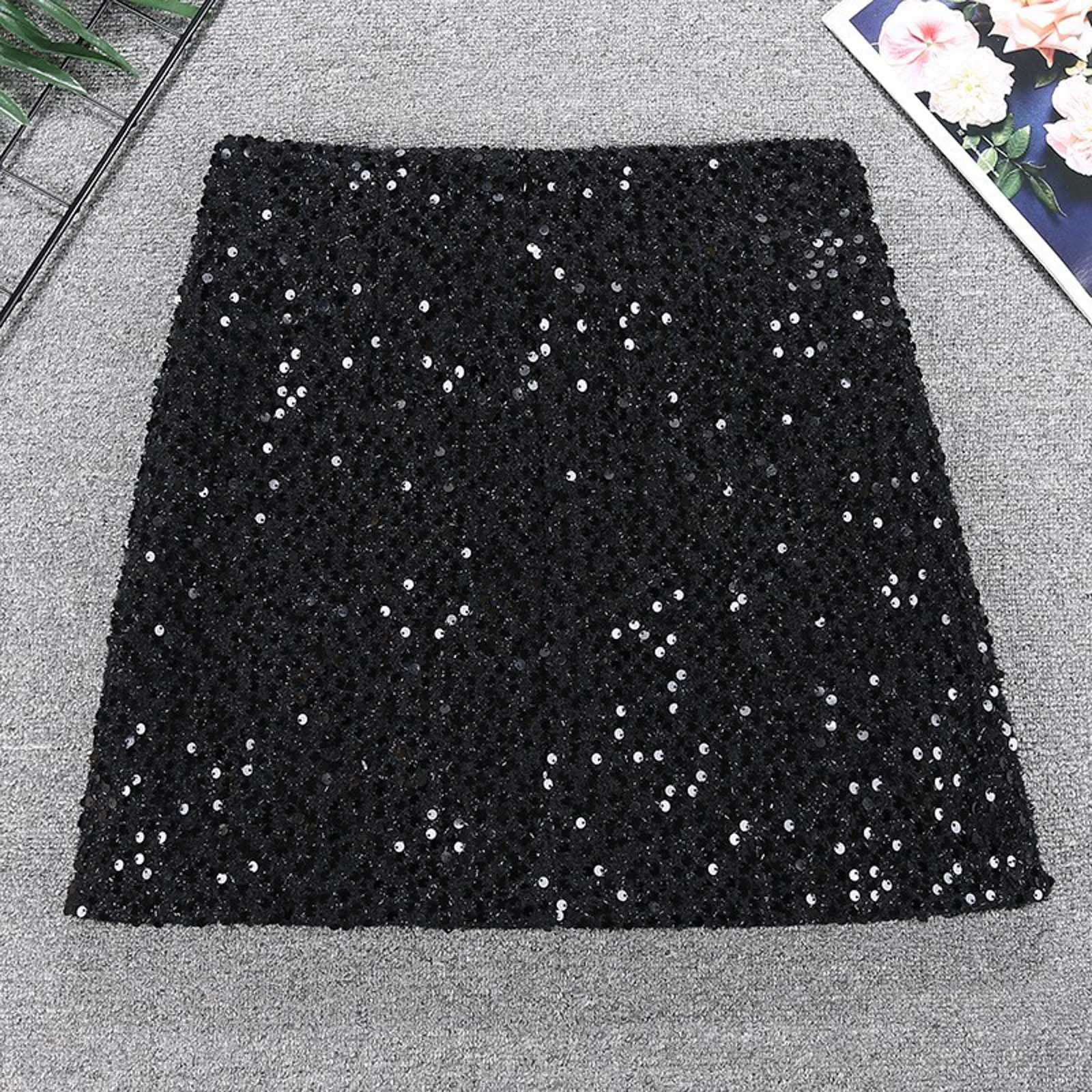 

Women's Fashion Party Sequin Mesh Mini Skirts Temperament Low Fanny Package Hip Skirt Summer Dress For Lady Party Clubwear