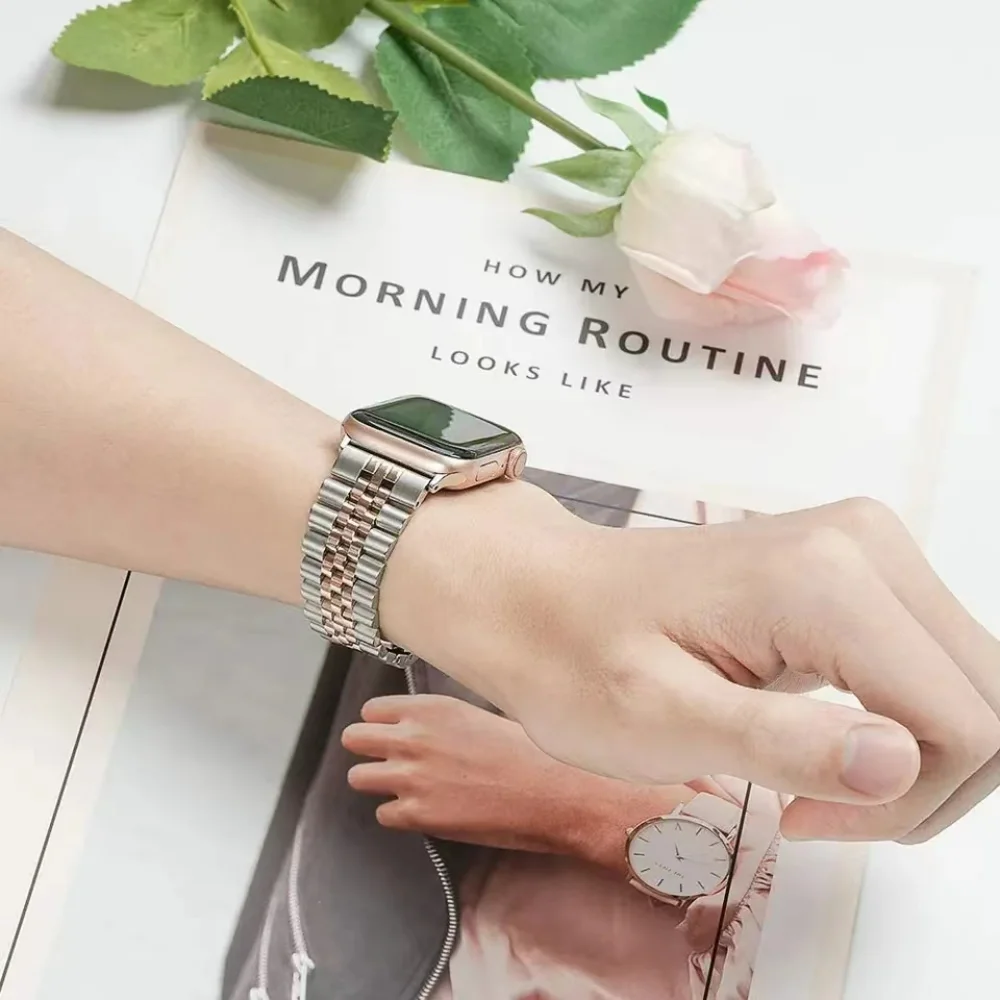 รูปสินค้า สายสแตนเลสสำหรับ Apple Watch และ IWatch ขนาด 38-49 มม.