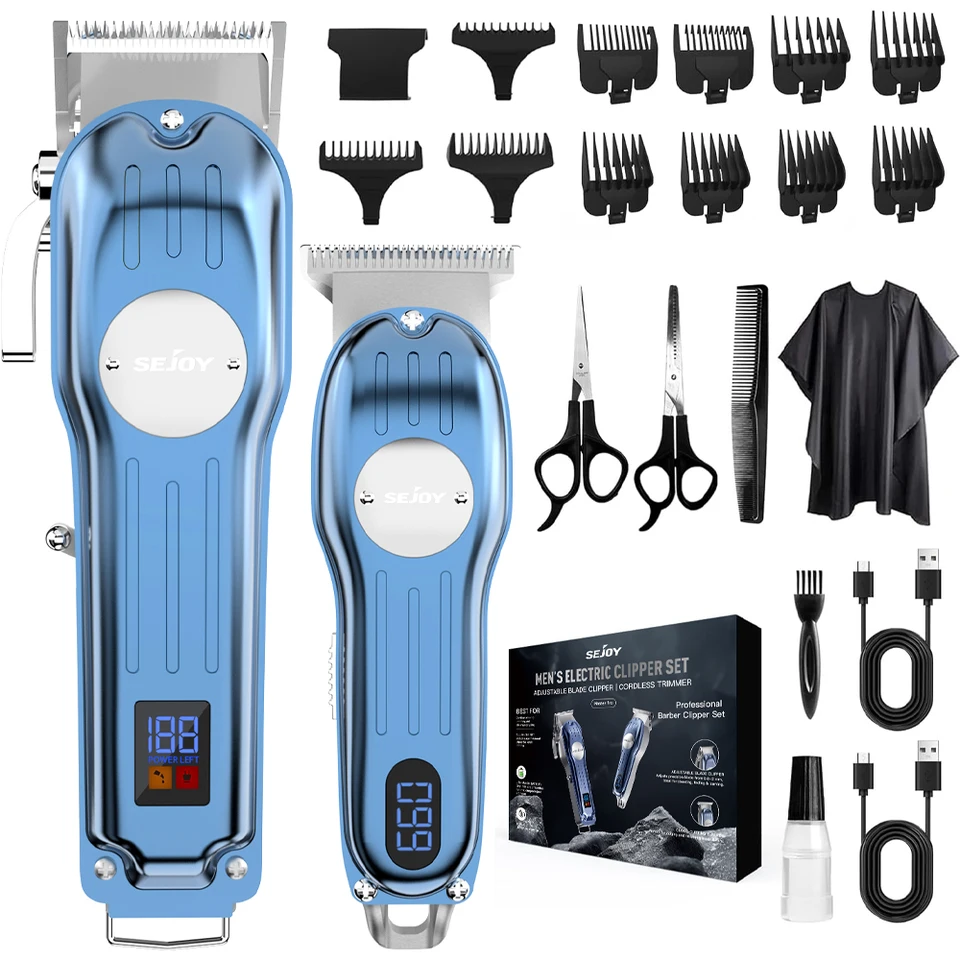 Professional Cordless Hair Clippers and Trimmers Set