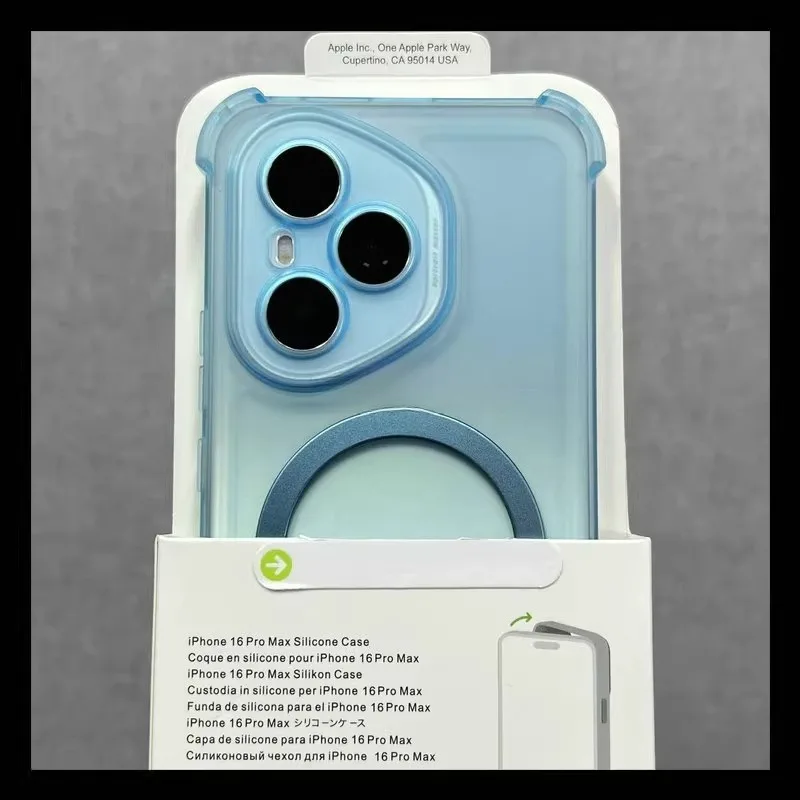 Airbag Shockproof Magnetic Wireless Charging Clear Phone Case with Magsafe