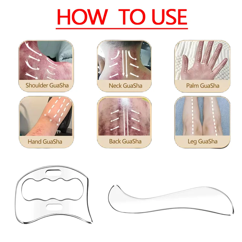 أدوات تدليك غوا شا من الفولاذ المقاوم للصدأ أداة م...