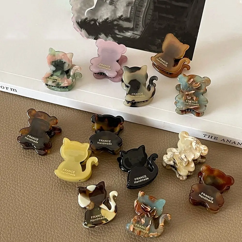 

Милые заколки для волос с уксусной кислотой, кошачьи медвежьи маленькие заколки для волос для женщин и девушек, дизайнерские мини-заколки для волос с героями мультфильмов, аксессуары для волос