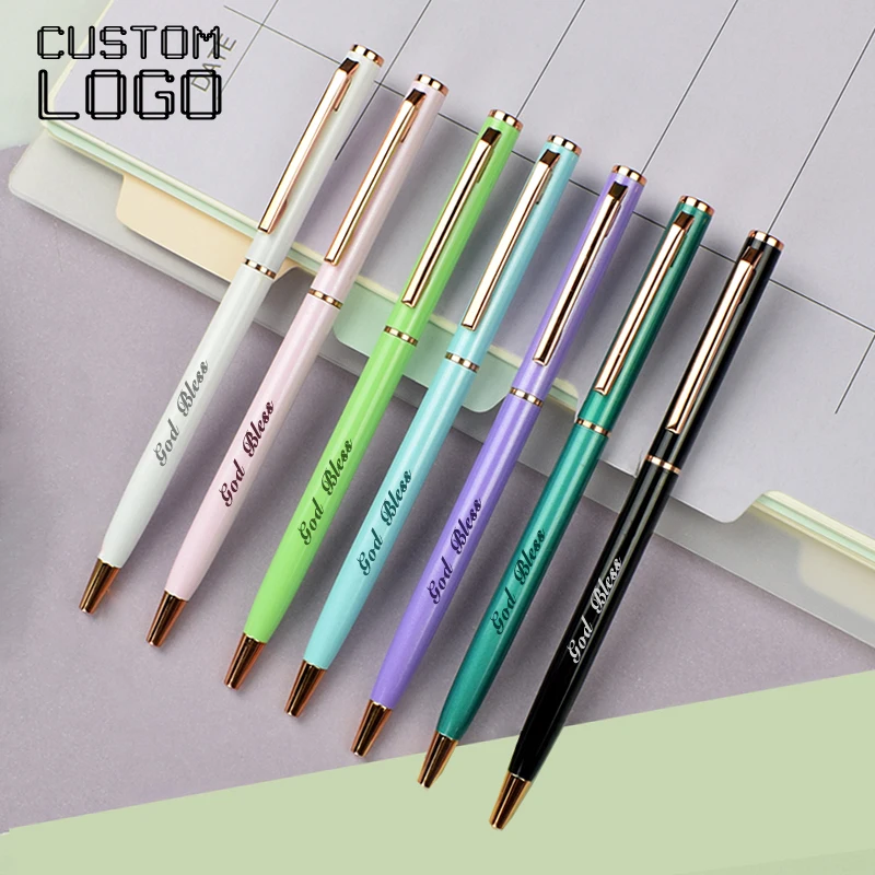 Laser Engraving Logo Metal Xiaogaoshi Multicolor Ball Point Pen Can Customize Business School Office Stationery Gift Signing Pen