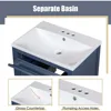 24" Bathroom Vanities with Ceramic Single Sink Combo, Modern Undermount Bathroom Sink Cabinet with 2 Drawers & Open Self 4