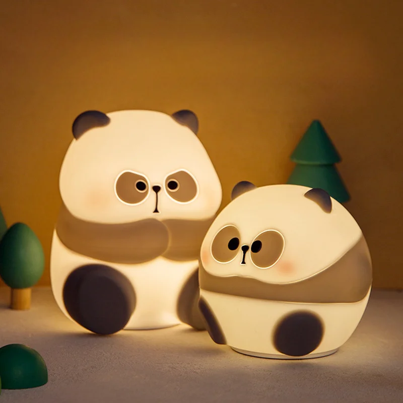 

Panda LED Night Light for kids Bedside Sleeping Night Lights USB charging Silicone Night Lamp Children Gife Eye Protection Lamp