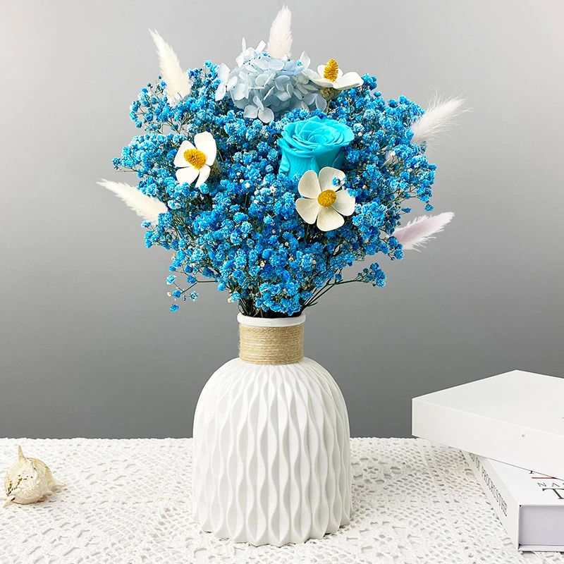 Elegant Plastic Flower Vase – Ceramic-Look Centerpiece 6