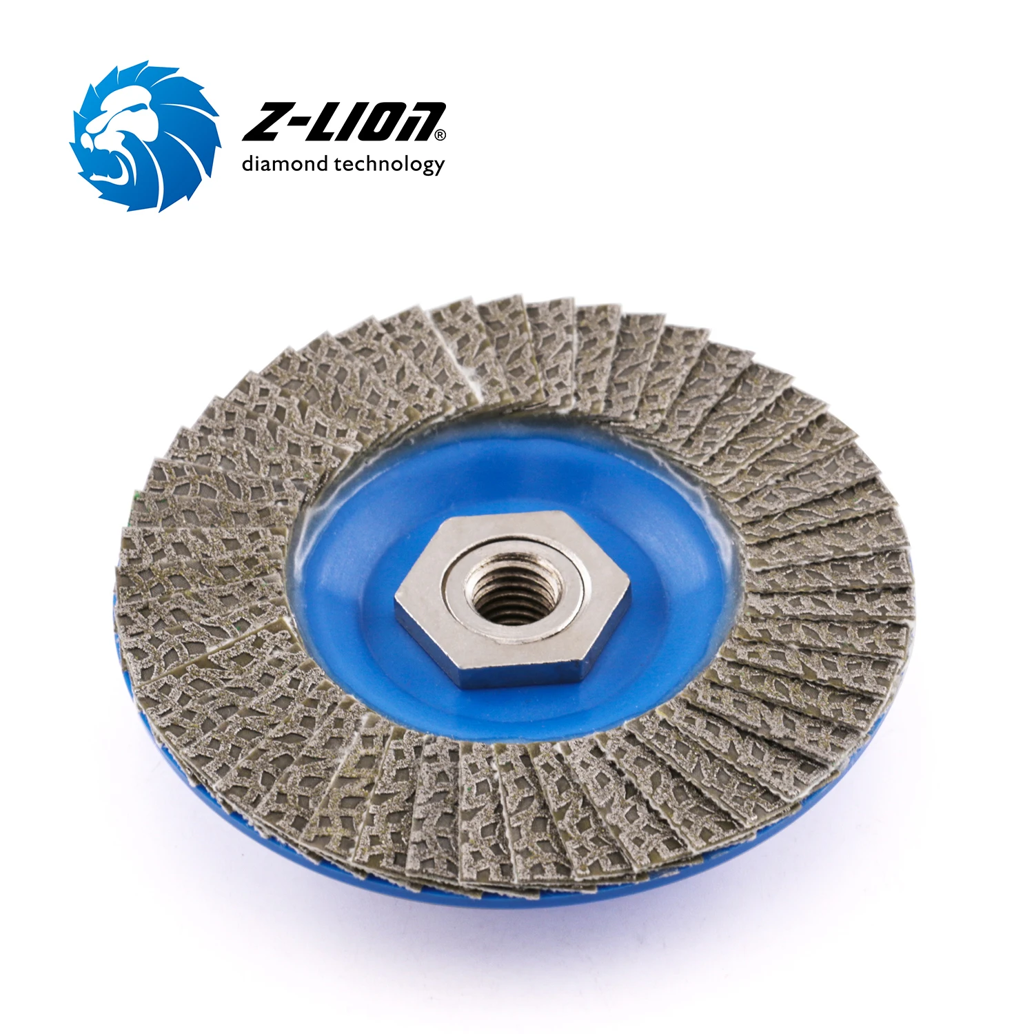 Z-LION 115mm Flap Sanding Disc Grit60/120/200/400 For Angle Grinder Stone Jewerly Polishing Tool Diamond Abrasive sanding flap disc