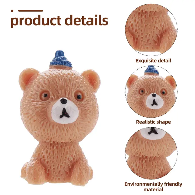 12Db Miniatűr Figurák Terrárium Kézműves Reális Állatok Aranyos Kutya Miniatűrök A Tündérkert Kiegészítőkhöz - Image 3