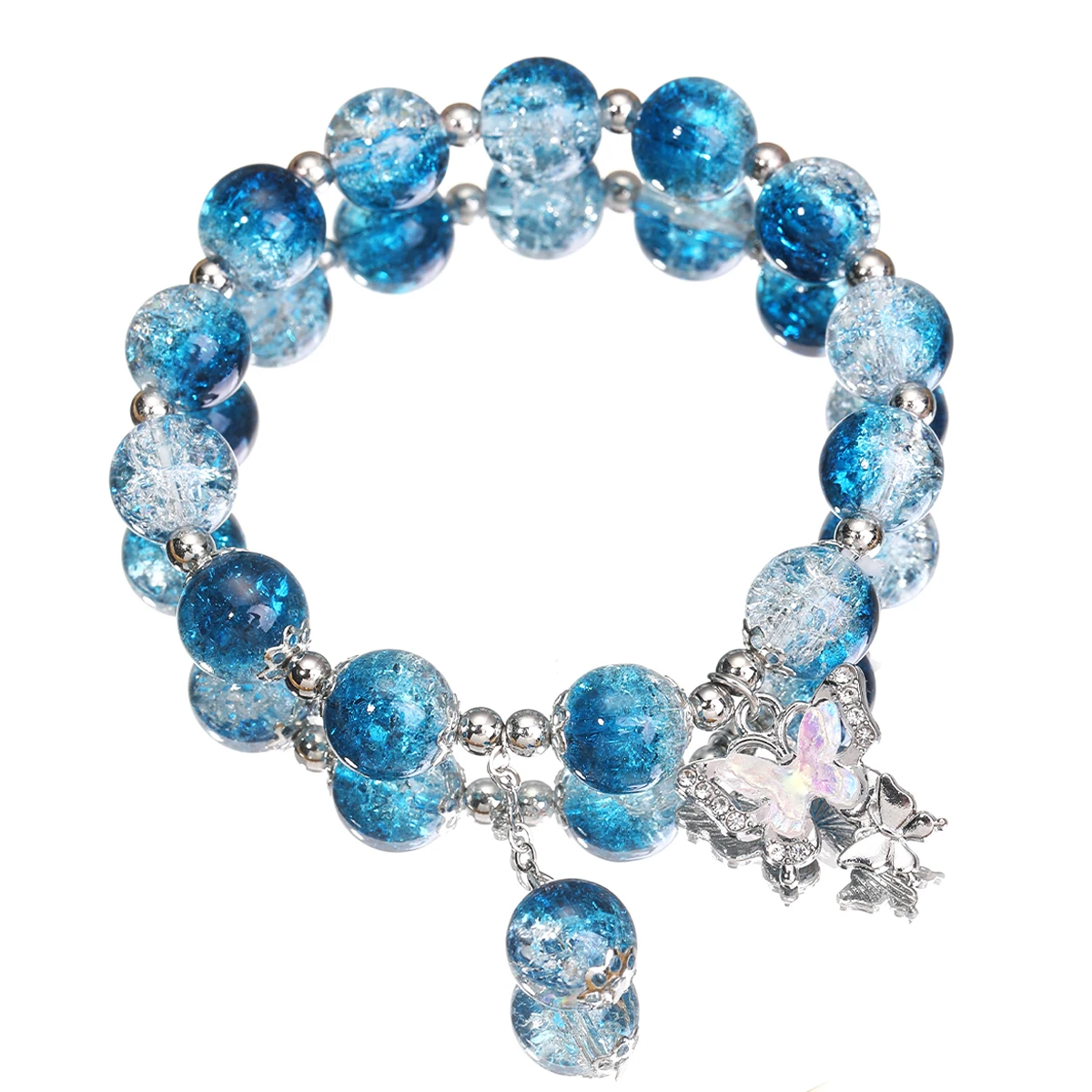 Elegant Butterfly Beaded Bracelet - Charming Jewelry Gift
