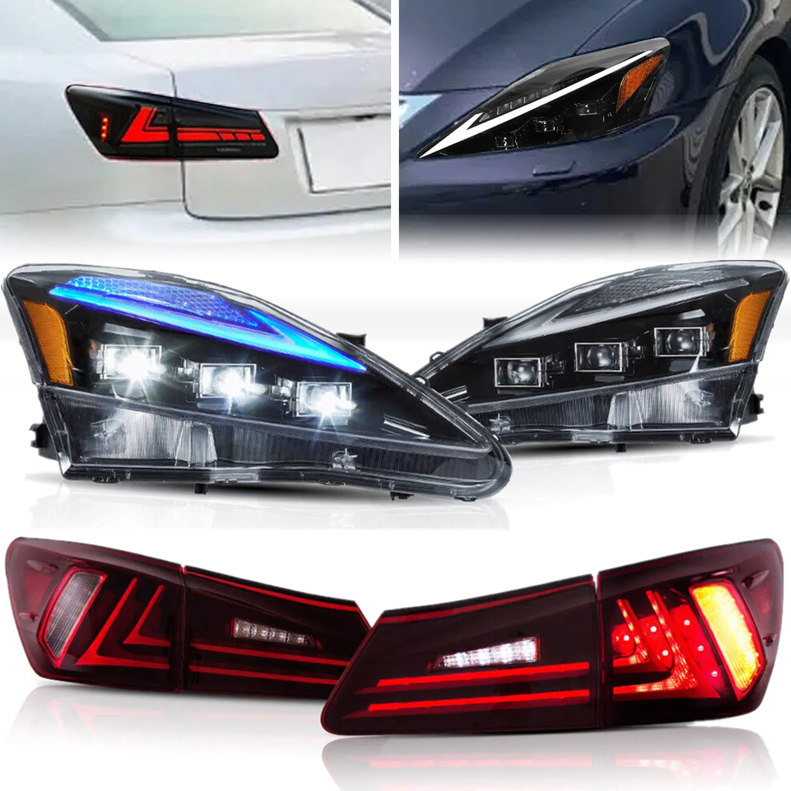 

Car Led Headlights With Tail Lights Assembly For Lexus IS250 IS350 ISF 2006 2007 2008 2009 2010 2011 2012 2013 Accessories