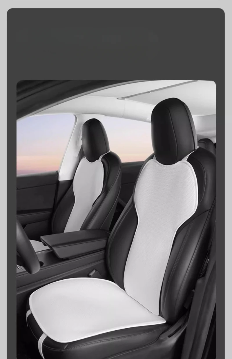 Ice Silk Car Seat Cushion for Tesla Model Y Juniper 2025 Mats Breathable All Sea