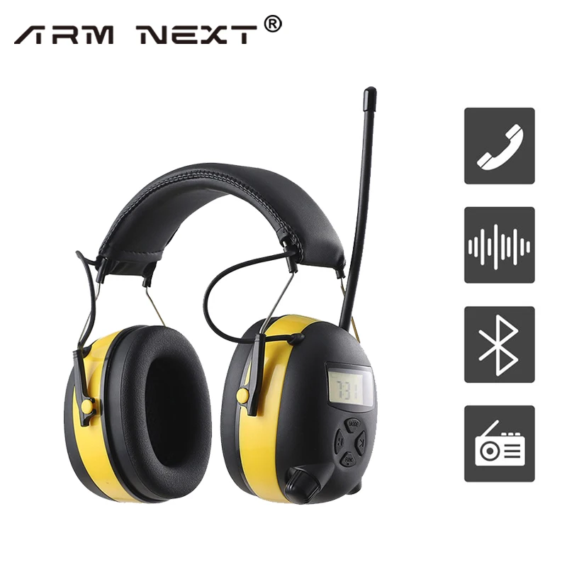 

ARM NEXT 5.1Bluetooth Electronic Noise Reduction Earmuff Hearing Protector Headphone Digital AM/FM Radio Hearing Protection