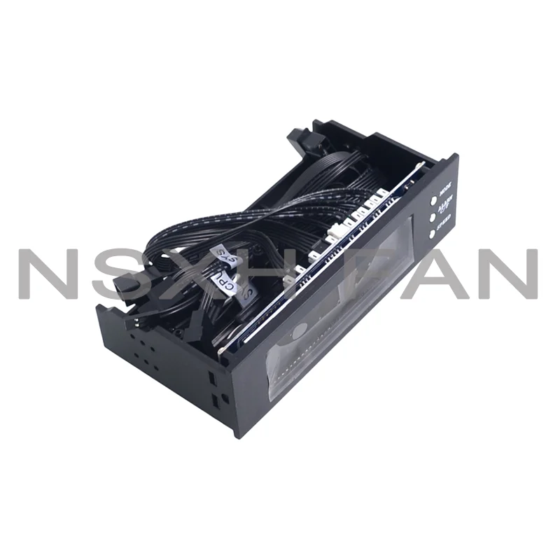 

5.25 Inch 12V PC Computer Fan Controller 3 Fan Speed Controller Temperature Sensor LCD Digital Display Front Panel