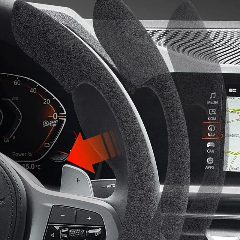 

Противоскользящая оболочка рулевого колеса, пушистая Автомобильная оболочка руля, автомобильные декоративные Чехлы, аксессуары для автомобиля