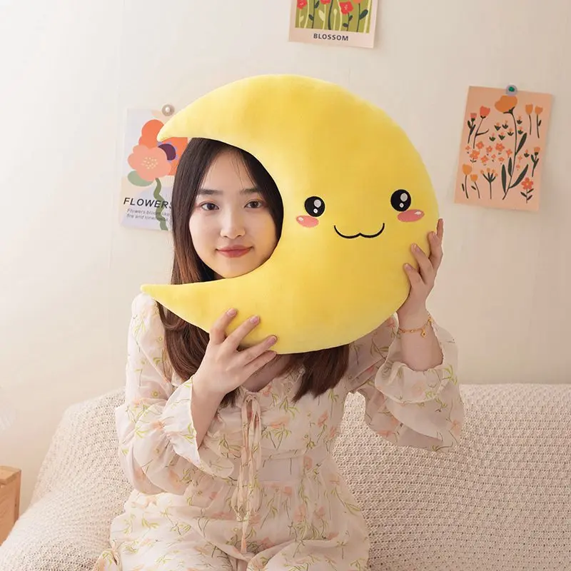 Sky Style Funny Smile Moon Soft Plush Toy Baby Throw Pillow Comfort Dolls Home Decor Xmas Gift Kids 25cm plush toys