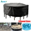 Outdoor Garden Furniture Cover Round Table Chair Set Waterproof Oxford Wicker Sofa Protection Patio Rain Snow Dustproof Covers 1