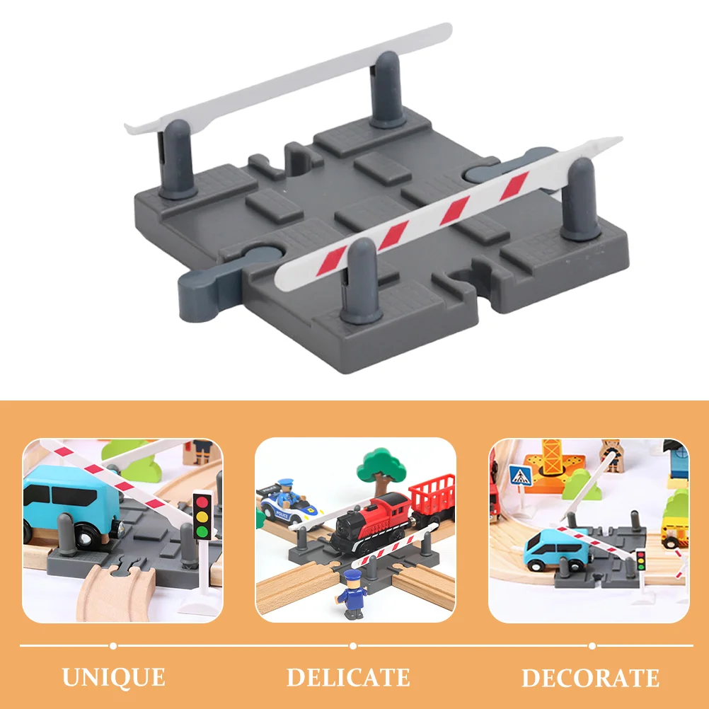 Wooden Track Accessories Railing Barrier Plaything for Games Train Trainsp DIY Car Barricade Decorate