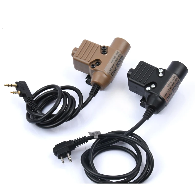 NEW Civil Version U94 Tactical PTT for Wadsn Headset COMTAC Earmor Copy Headphone Outdoor Hunting PTT Fit Baofeng Kenwood Plug