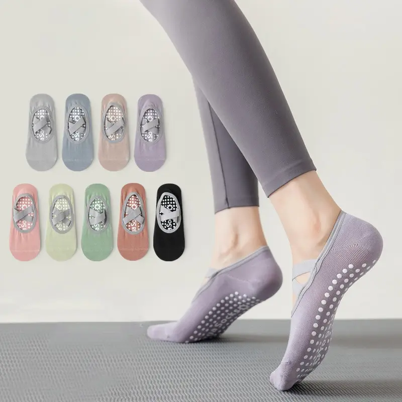 Yoga Socks Non Slip Grip Cotton Pilates Ballet Dance Sports