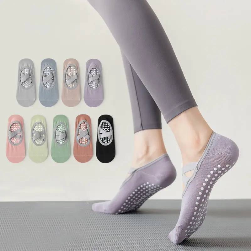 Calcetines de yoga antideslizantes con agarre, calcetines antideslizantes  para fitness, pilates, ballet, hospital, calcetines de entrenamiento para