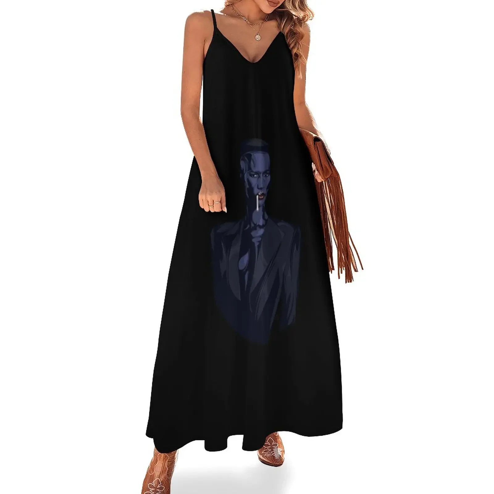 

Grace Jones T-Shirt Sleeveless Dress loose women's dress dresses for women 2024 luxury designer party