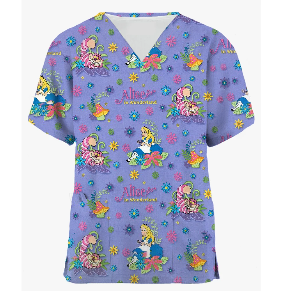thumbnail image 1 of Uniforme médico con estampado de princesas de Disney para mujer, uniforme de trabajo para dentista, uniforme de enfermera, uniformes médicos para mujer, ropa de trabajo para hospital, 1 of 5