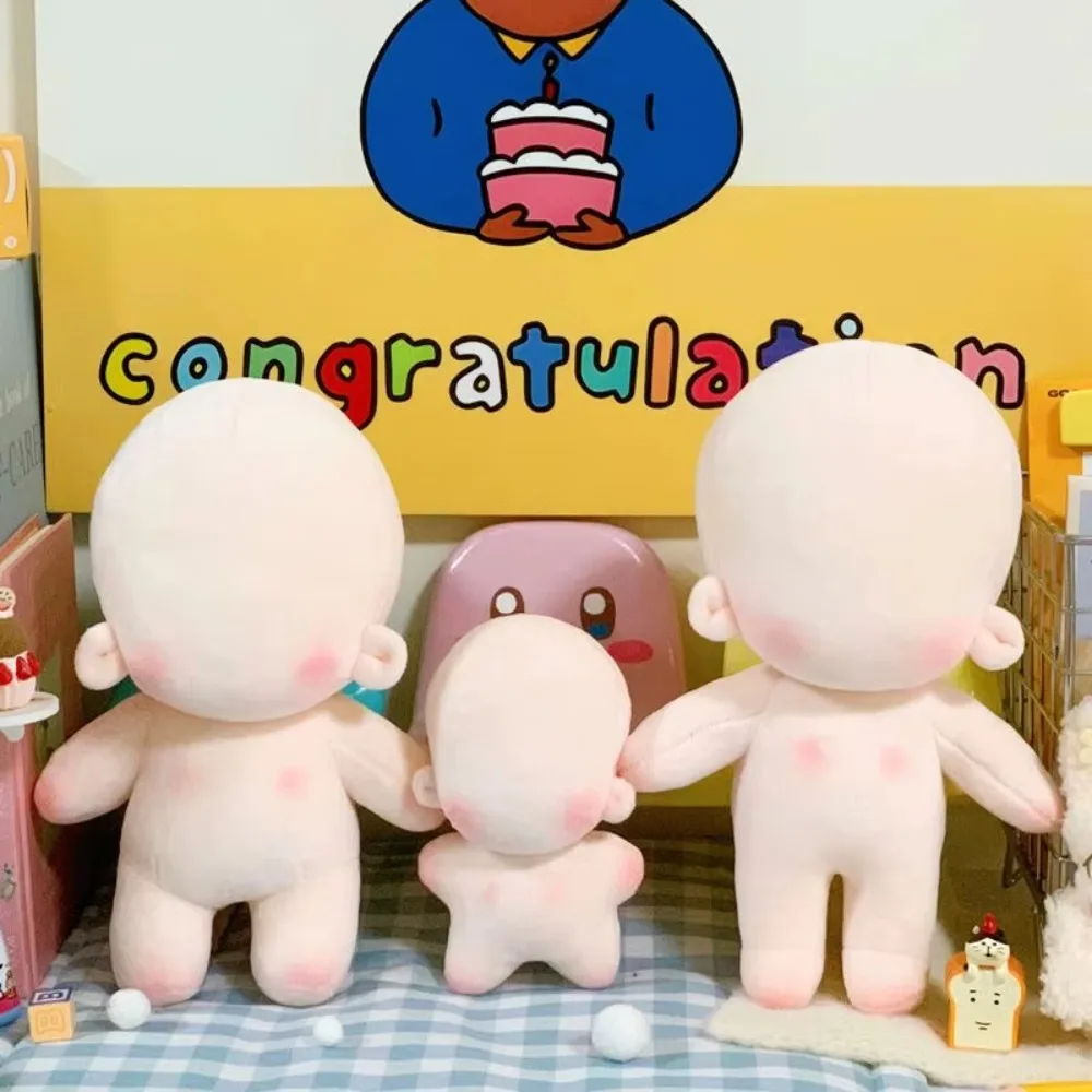 DIY Toy Embroidery Blank Unembroidery Cotton Doll Stuffed Plush Blank Cotton Stuffed Toy Kawaii Fat DIY Idoll Doll Kids