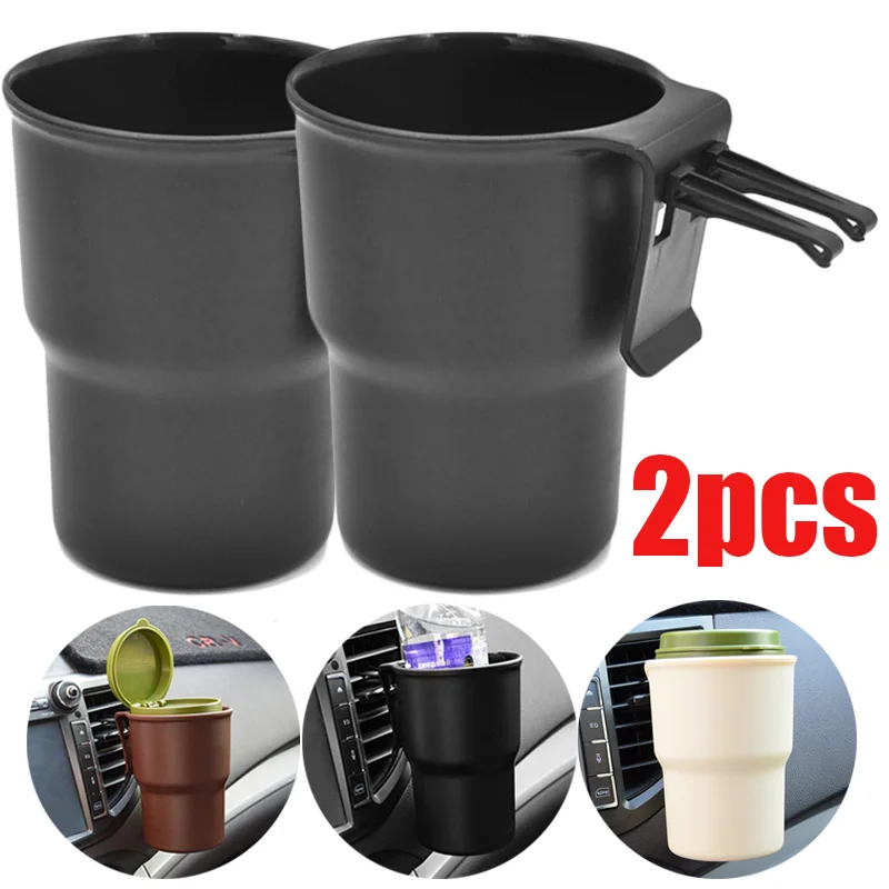 2 Porte-Gobelets Universels Pour Voiture - Supports Siège Arrière Avec Fixations Clips