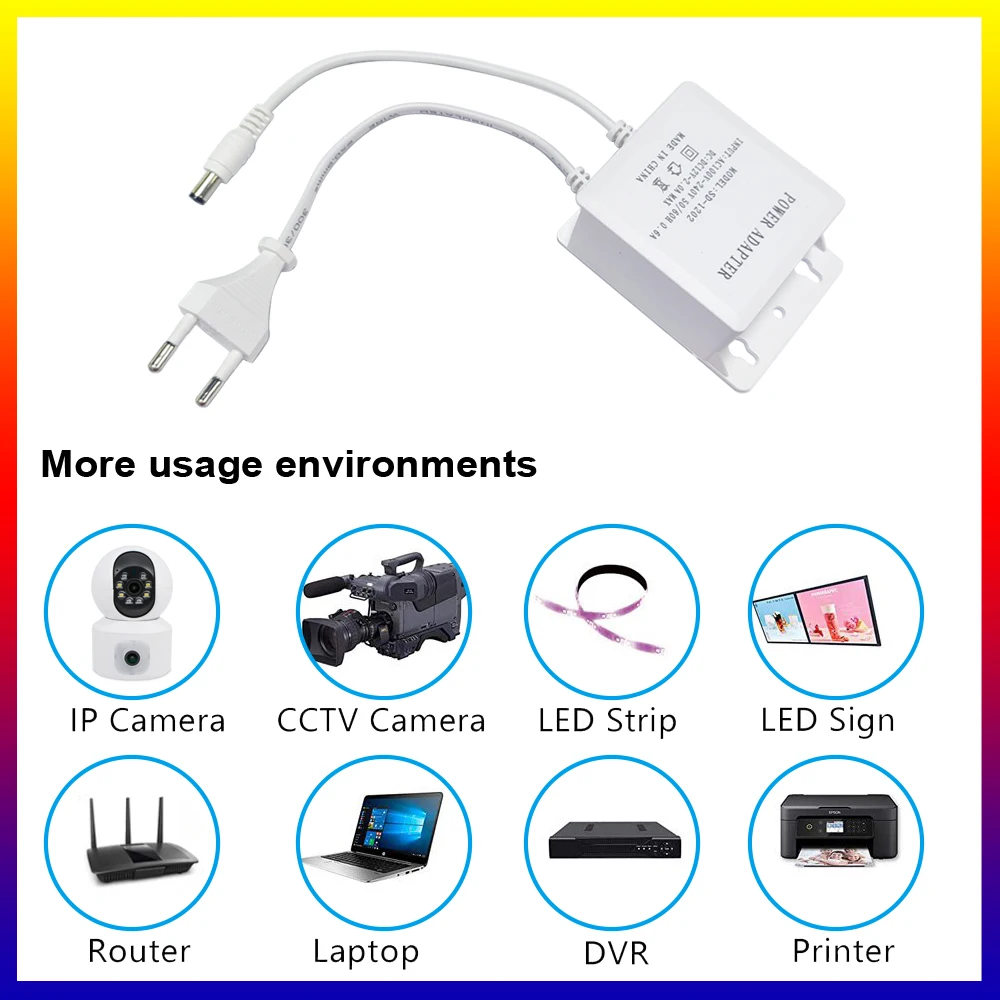 Waterproof DC12V/2A EU Power Adapter - Image 5