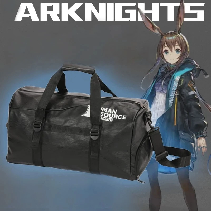 Game Arknights Cosplay Operator Search Large-capacity PU Leather Zipper Diagonal Travel Messenger Bag 50x26x27cm
