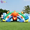 Theme Park Equipment 6x2.5m Inflatable Background Wall For Decoration Kids Summer Party Blow Up Ocean Backdrop Balloon Toys 1