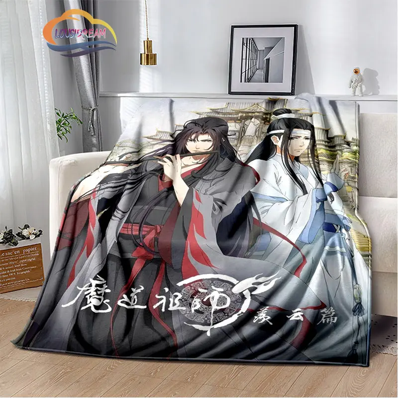 Anime Grandmaster of Demonic Cultivation Flannel Soft Throw Blanket Mo Dao Zu Shi Lightweight Warm Sofa Bed  Travel Quilt