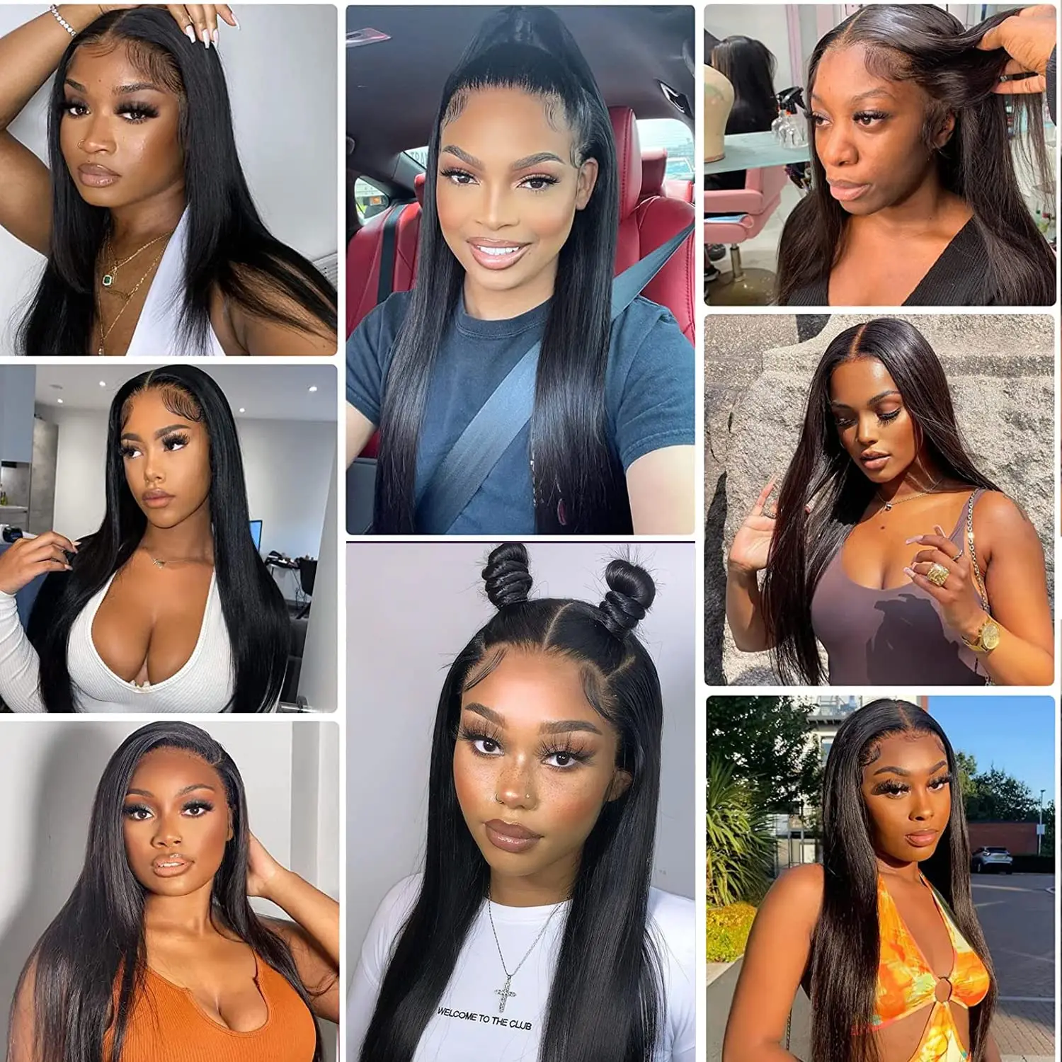 30 Inch Brown Straight Silk Base Wigs With Baby Hair Malaysian 5x5 Silk Base Closure Human Wigs Dark Brown Color For Women