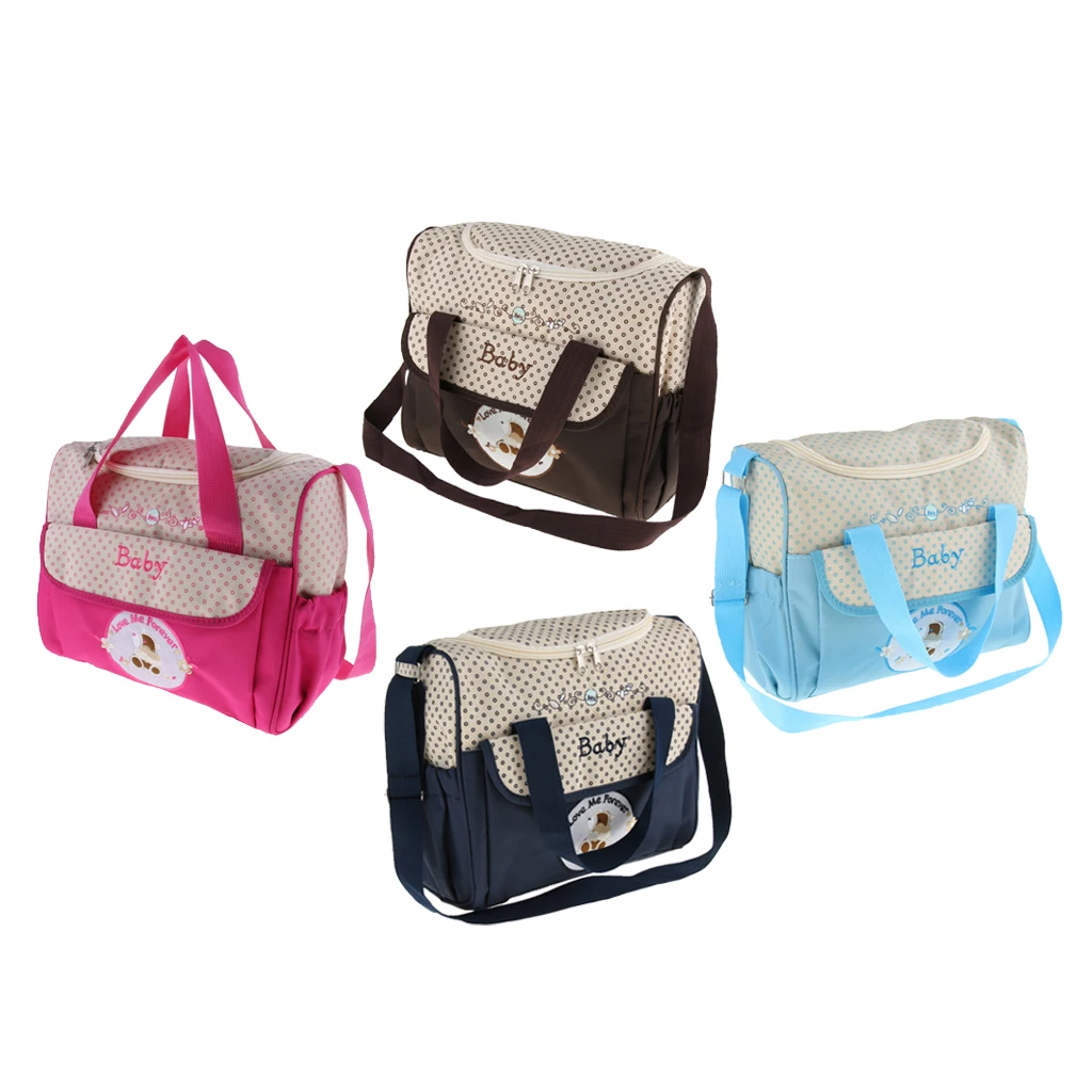 Mummy Shoulder Bag with Bottle Holder Baby Nappy Diaper Bag Set Waterproof Changing Pad for Newborn Maternity Mummy Shoulder Bag with Bottle Holder Baby Nappy Diaper Bag Set Waterproof Changing Pad for Newborn Maternity