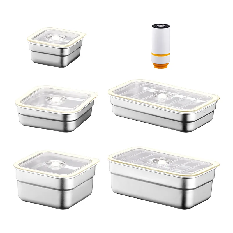 Set 3 Contenitori Ermetici In Acciaio Inox Per Alimenti – 25x20x5 Cm, A Prova Di Perdite, Con Coperchio, Ideali Per Frigorifero E Picnic