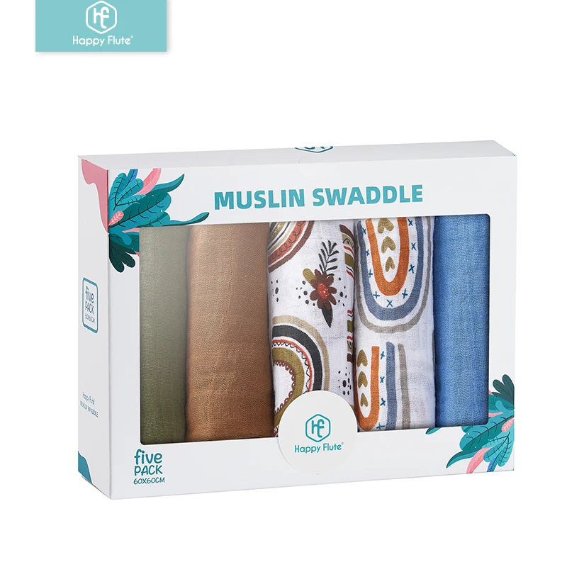 

HappyFlute бамбуковое хлопковое мягкое детское одеяло для новорожденных муслиновое Пеленальное Одеяло для новорожденных девочек и мальчиков детское банное полотенце 60*60 см