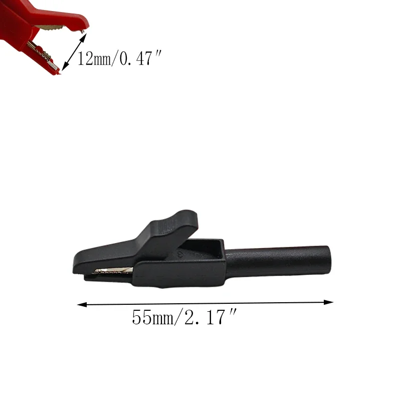 2 Pcs Alligator Clip，compatible with 4mm banana plug, durable fixture for electrical testing and experimental accessories
