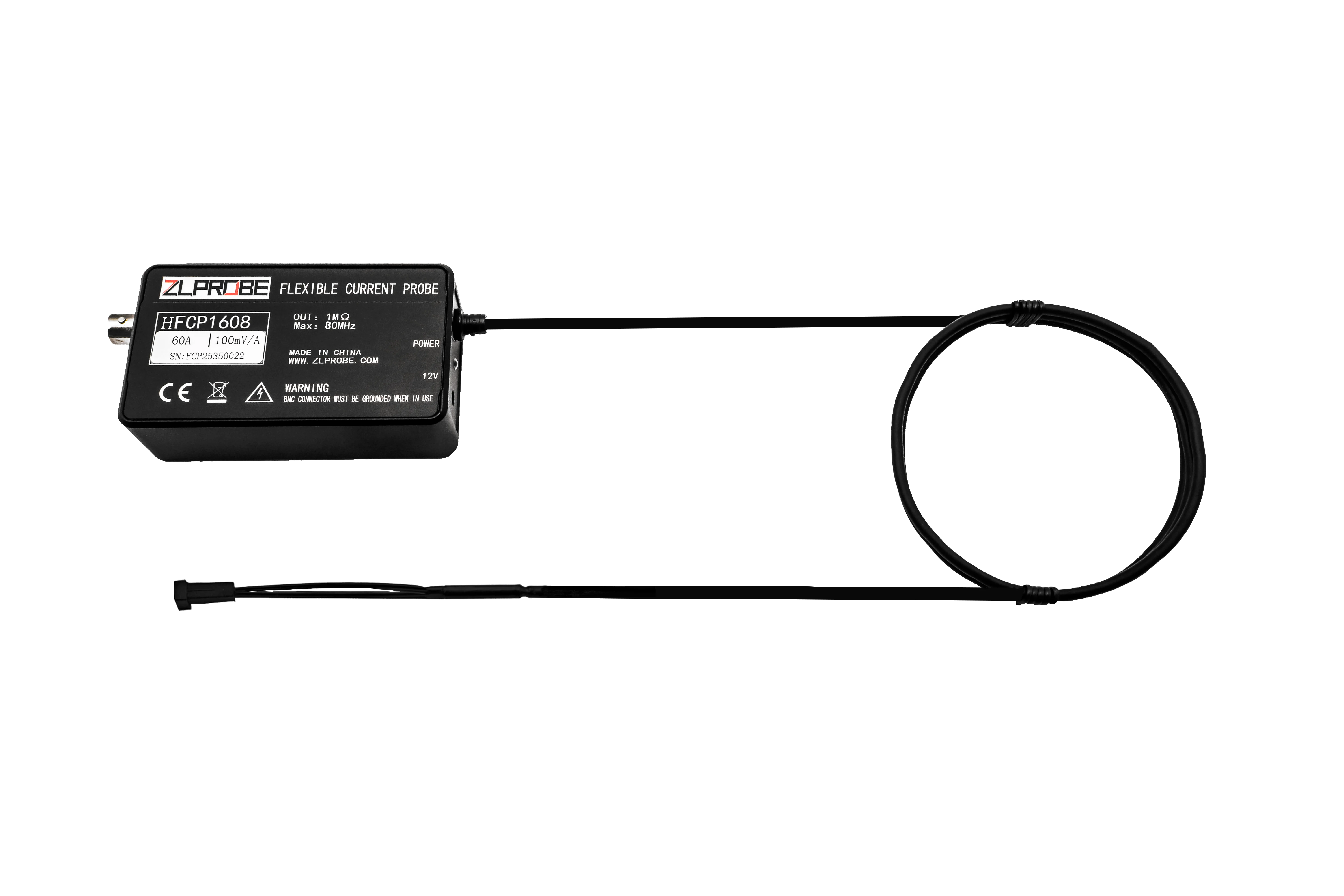 ZLPROBE 혁신적인 포크형 구조 로고스키 오실로스코프 전류 프로브 80MHz 대역폭 우수한 dV/dt 1.6mm 코일 단면적