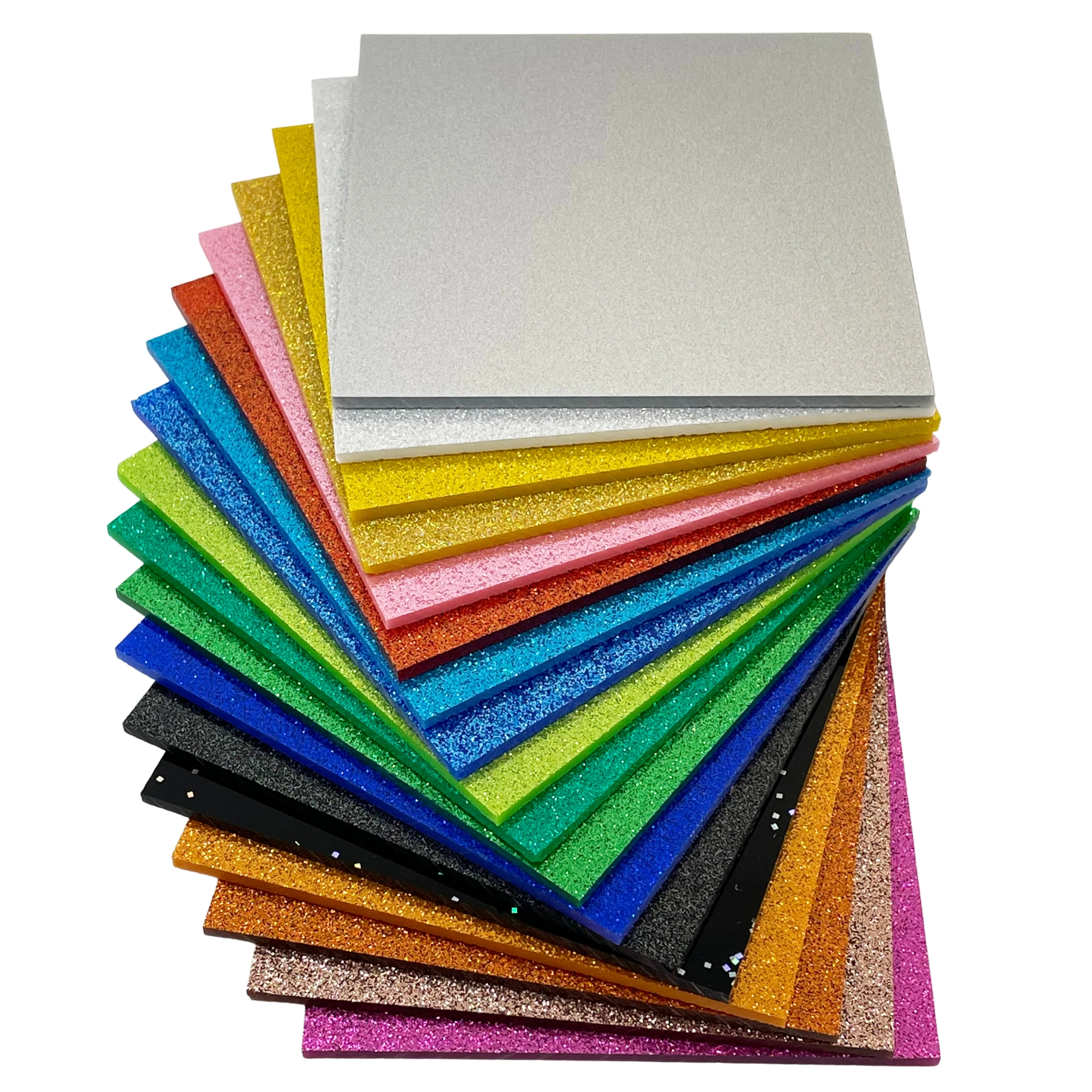 Full Set of Acrylic 1 Sided Fine Glittering 3.0 Sheets for Jewelry